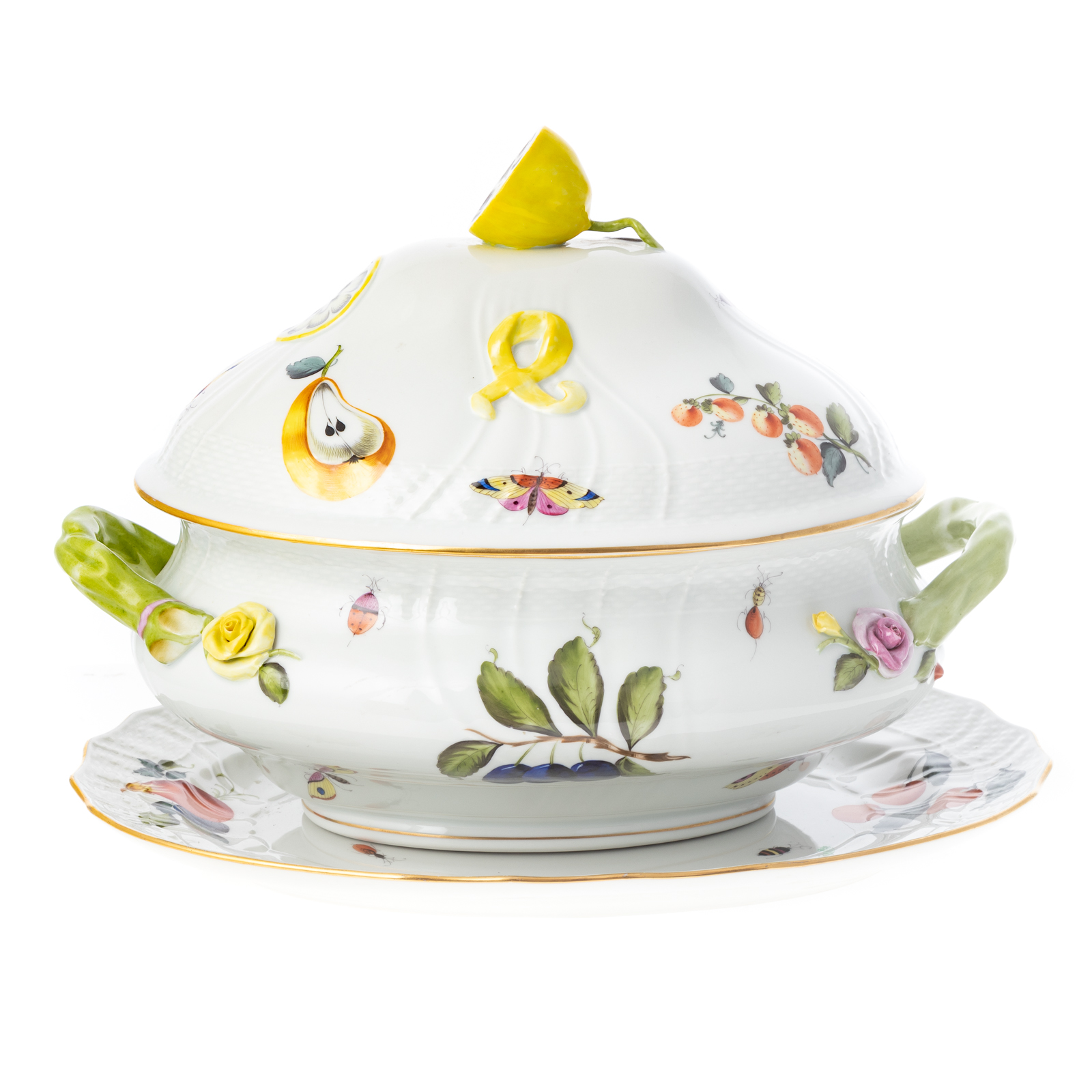 HEREND FRUITS & FLOWERS SOUP TUREEN