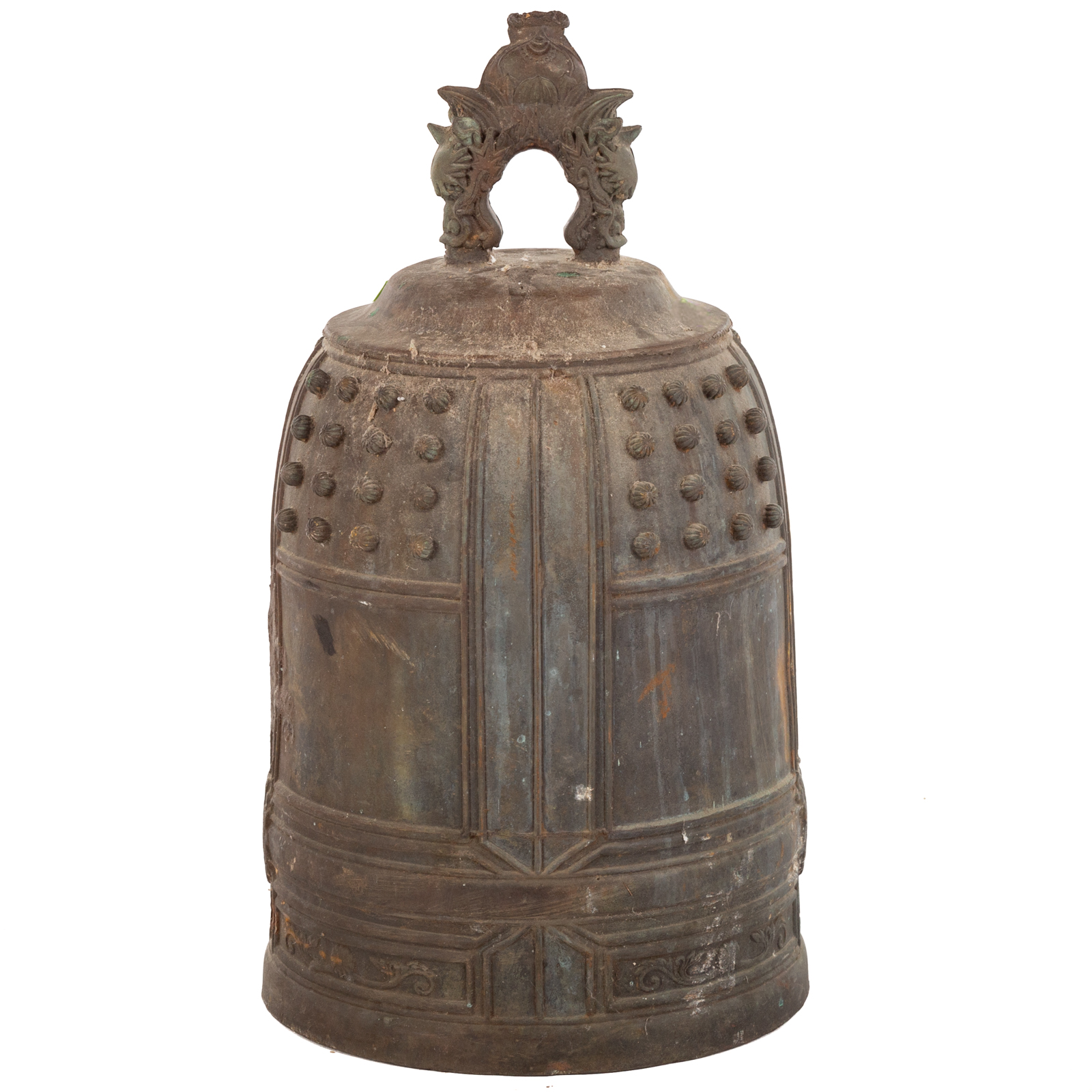 ASIAN BRONZE TEMPLE BELL 19th century