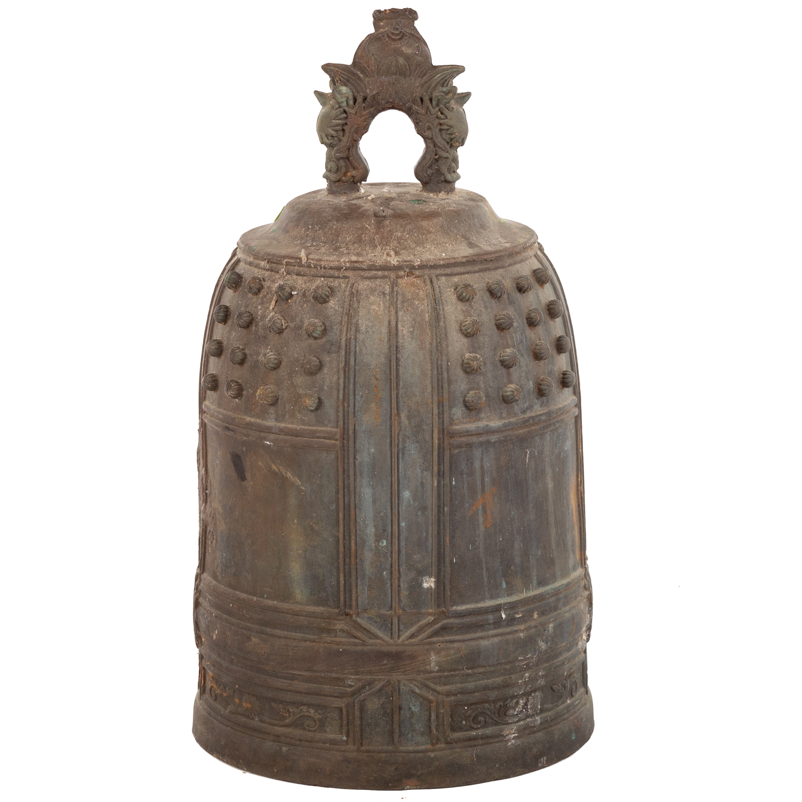 ASIAN BRONZE TEMPLE BELL 19th century 2de9ca