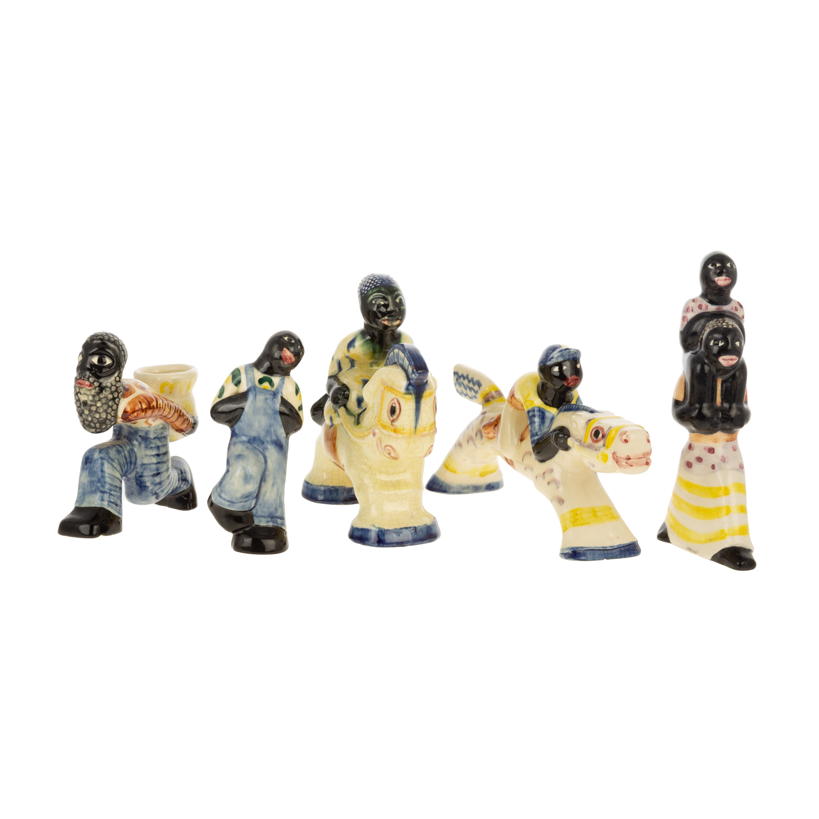 FIVE SHEARWATER POTTERY FIGURES 2de9e5