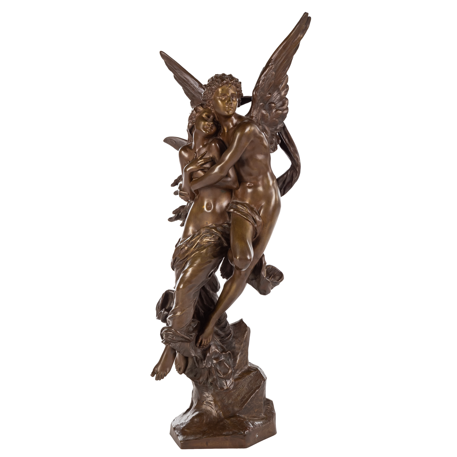 HENRI GODET, CUPID & PSYCHE BRONZE