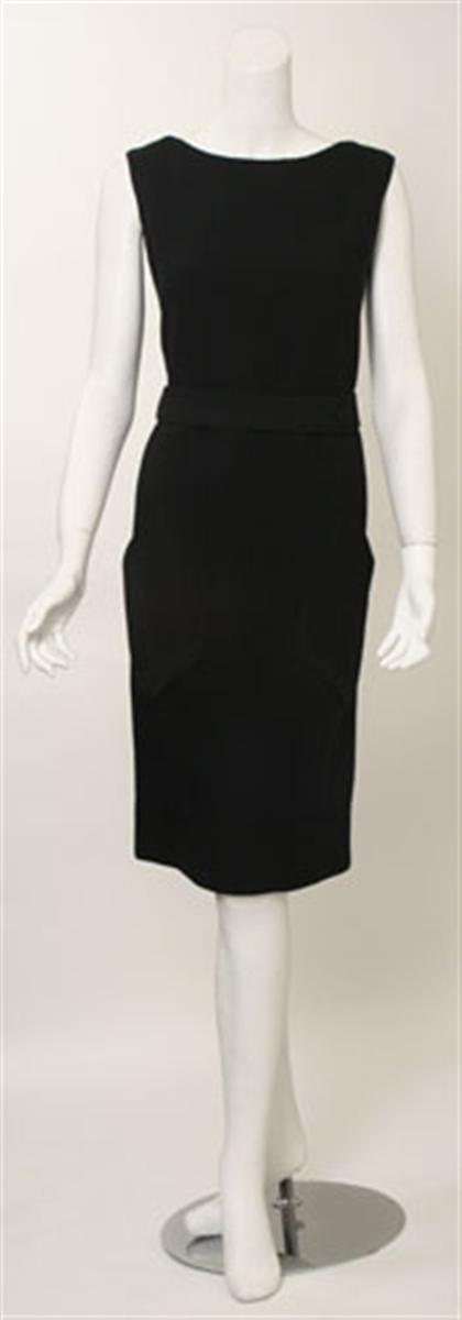 Norman Norell black shift dress 49786