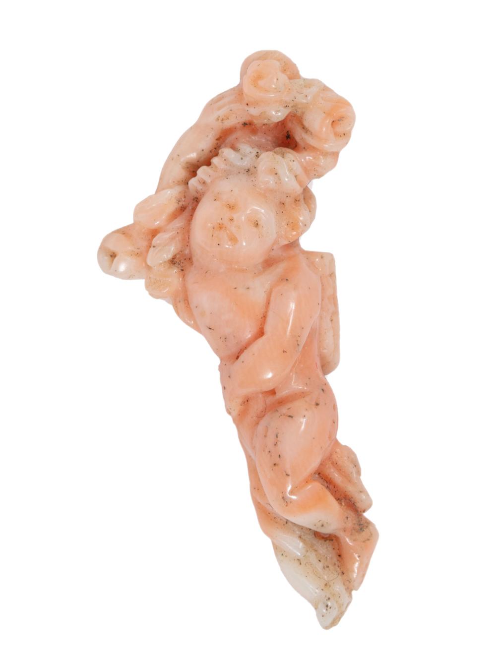 CONTINENTAL CARVED CORAL FIGURE 2dec14