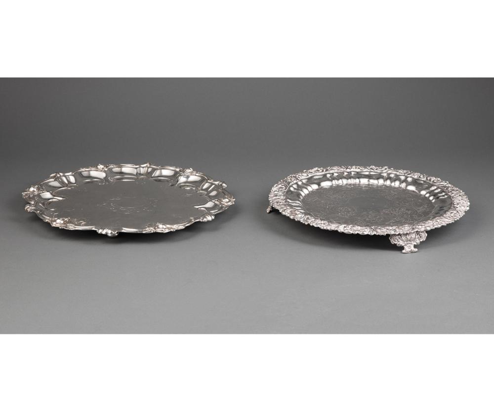 TWO ENGLISH SILVERPLATE DRINKS