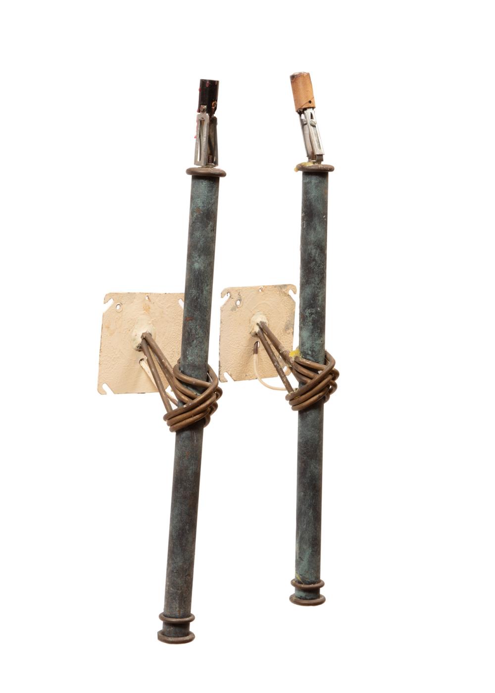 PAIR OF MARIO VILLA PATINATED METAL 2dec8e