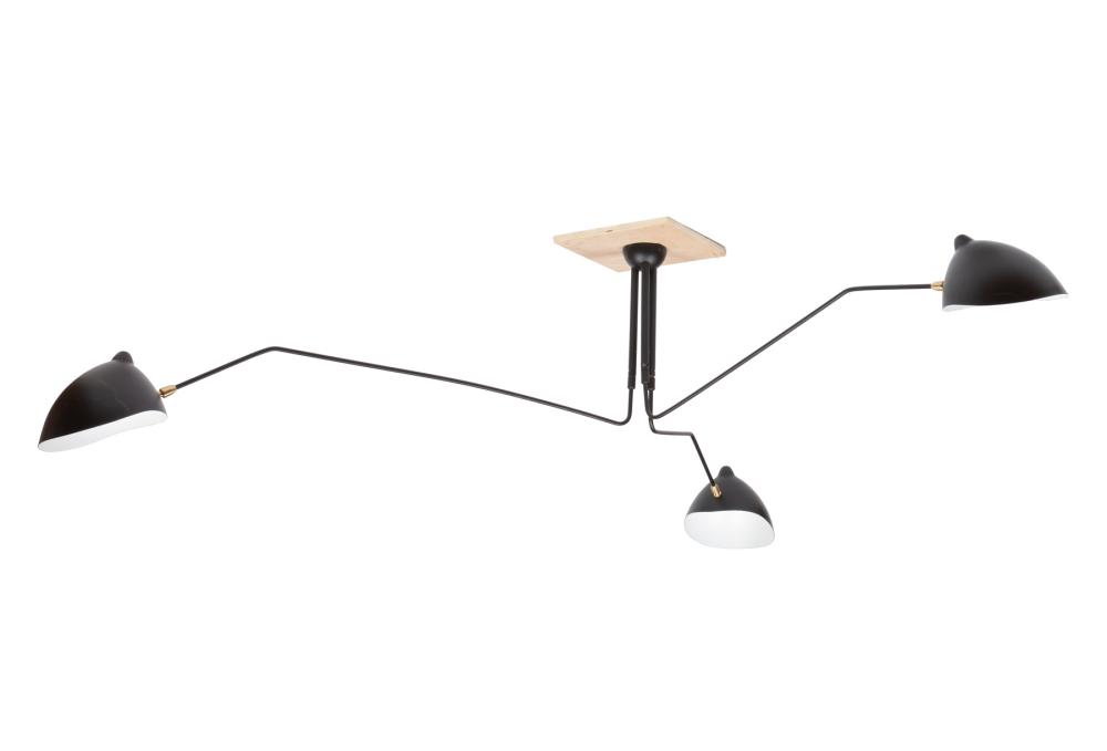 SERGE MOUILLE-STYLE CEILING LIGHTSerge