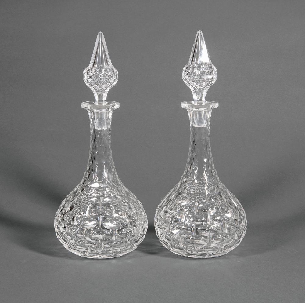 PAIR OF CONTINENTAL CUT CRYSTAL