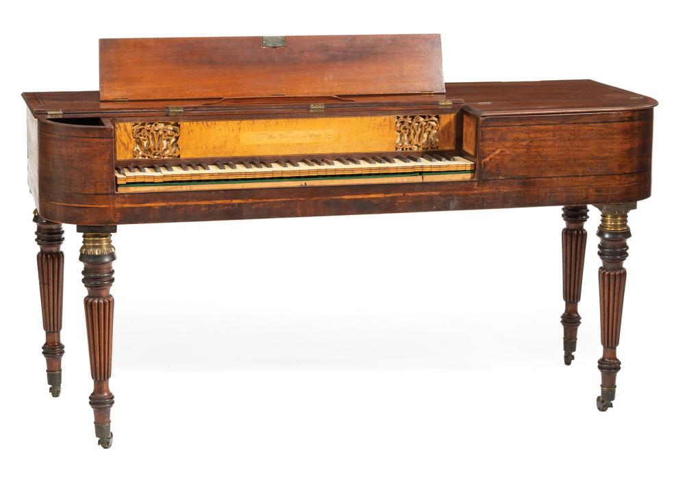 MAHOGANY AND INLAID PIANOFORTEAntique 2decd1