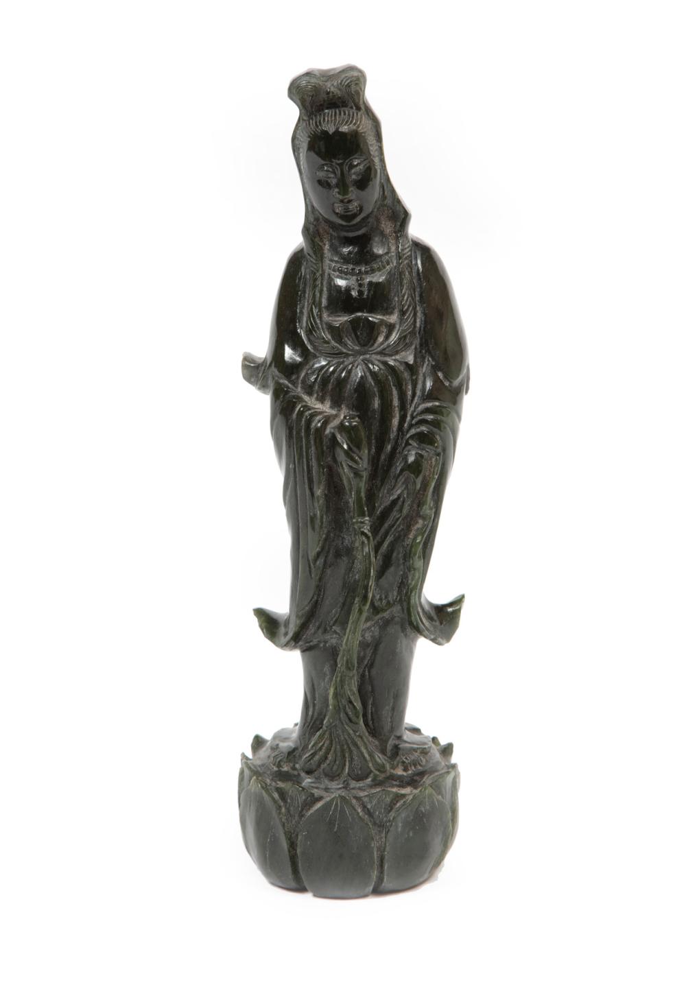 CHINESE HARDSTONE FIGURE OF GUANYINChinese 2ded29