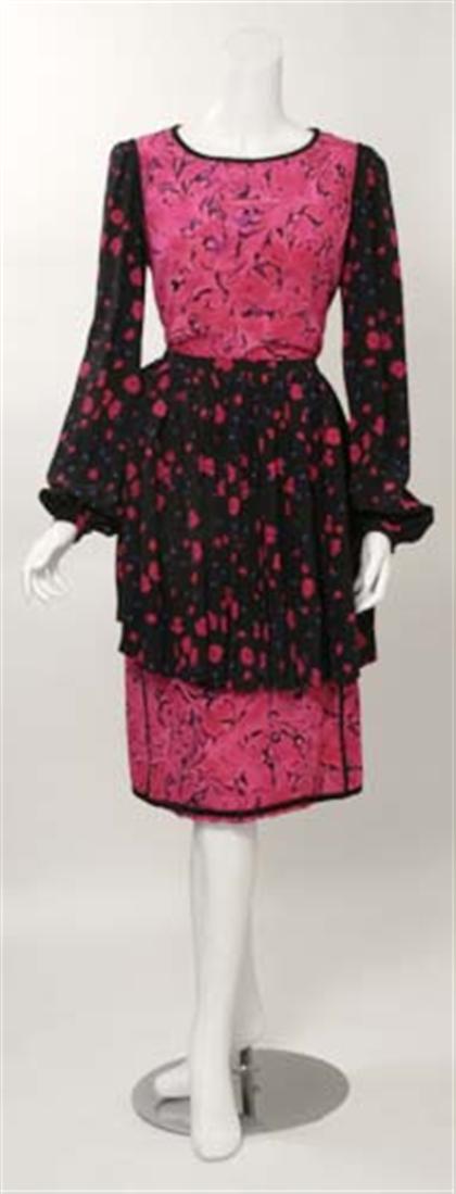 Givenchy couture floral silk dress 497b9