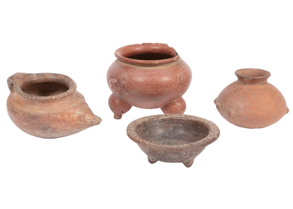 FOUR PRE-COLUMBIAN POTTERY VESSELSFour