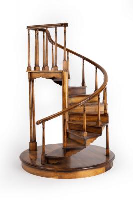 A spiral staircase model, with