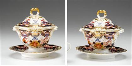 Pair of Bloor Derby Imari palate