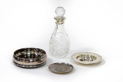 A small silver mounted decanter  2dc820