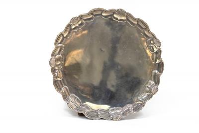 A silver salver, Mappin & Webb,