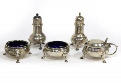 A matched silver cruet set comprising 2dc82a