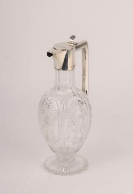 A silver mounted claret jug, GH,
