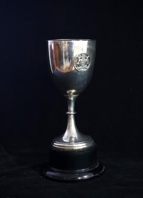 A silver trophy cup for City of