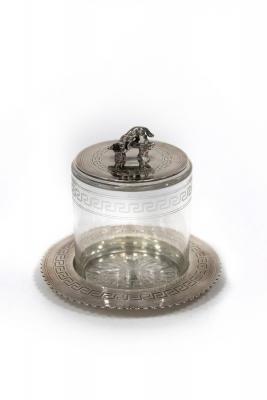A Victorian biscuit jar with silver 2dc85b