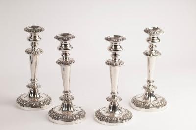 A set of four mid-19th Century silver