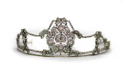 A Georgian paste set tiara, the