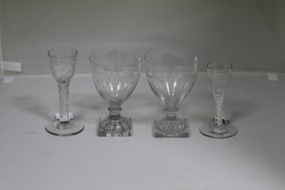 An 18th Century wine glass with