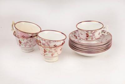 A set of five Sunderland lustre cups