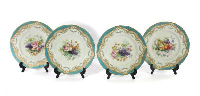 A set of four Royal Worcester cabinet