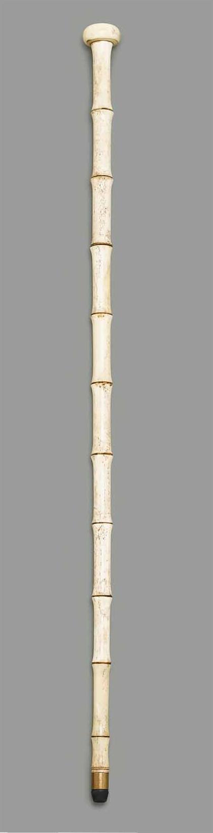 Bone walking stick 19th century 4941f