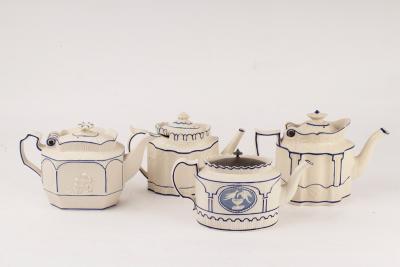 Four Castleford teapots, various,