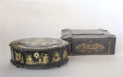 Two Chinese export lacquered boxes 49424