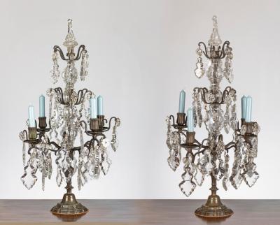 A pair of table candelabra with