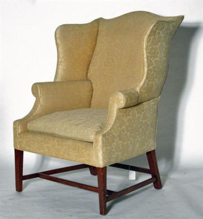 Mahogany wing chair    new england,