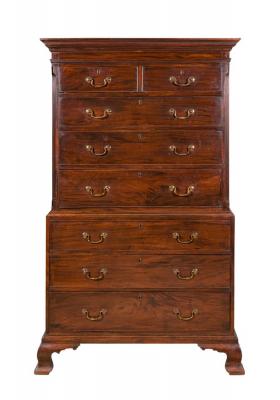 A George III mahogany chest on 2dc9e5