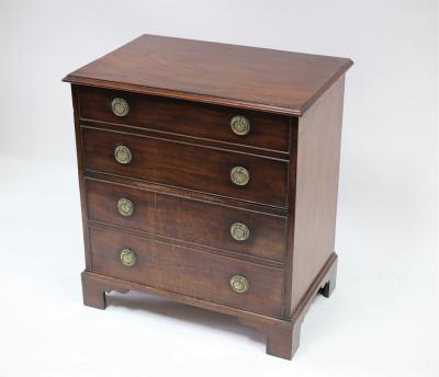 A George III mahogany chest commode,