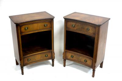 A pair of reproduction bedside tables