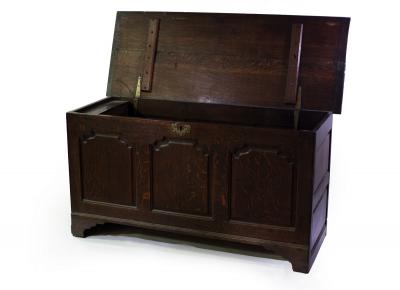 An 18th Century oak coffer, with