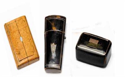 Two snuff boxes and a needlecase 49448