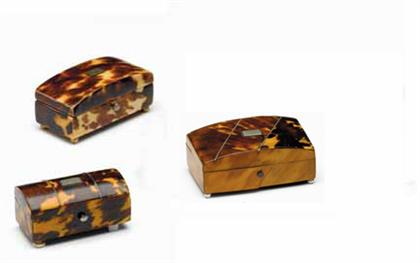 Three small tortoiseshell caskets 49449