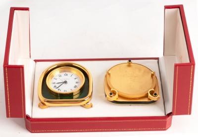 A Cartier alarm clock, 8cm high