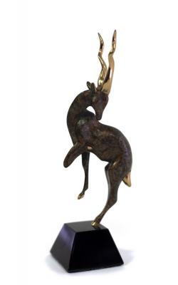 A limited edition sculpture of an antelope,