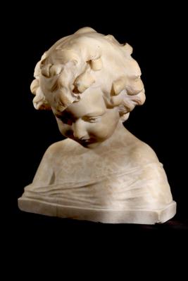 An Italian alabaster bust of a child,