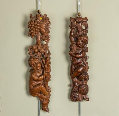 A pair of 17th Century carved oak 2dcb05