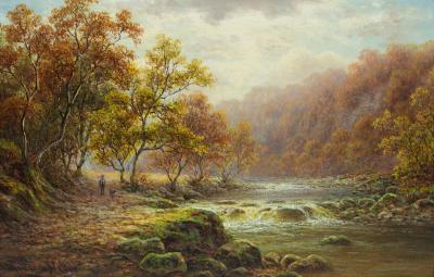 William Mellor (1851-1931)/River Landscape/with