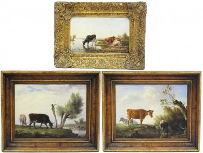 William Luker Cattle by a River oil 2dcb3d