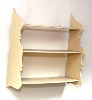 A set of white painted open shelves