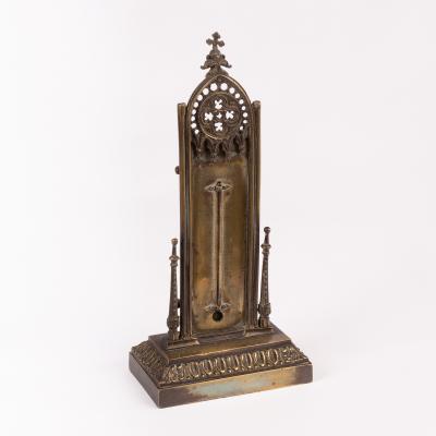 A Gothic Revival thermometer holder,
