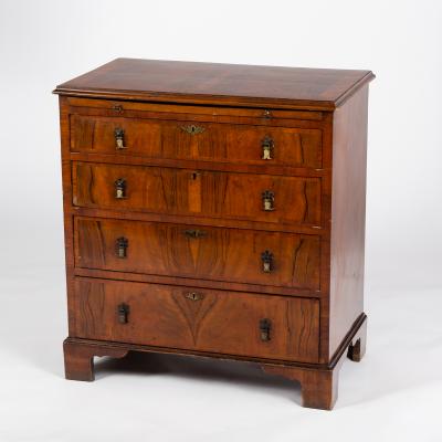 A walnut chest, circa 1920, of