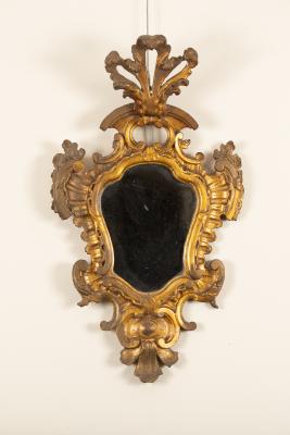 An Italian giltwood wall mirror