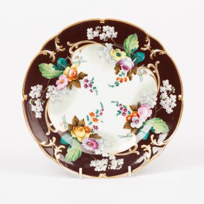 A Russian plate, circa 1860, Popov factory,